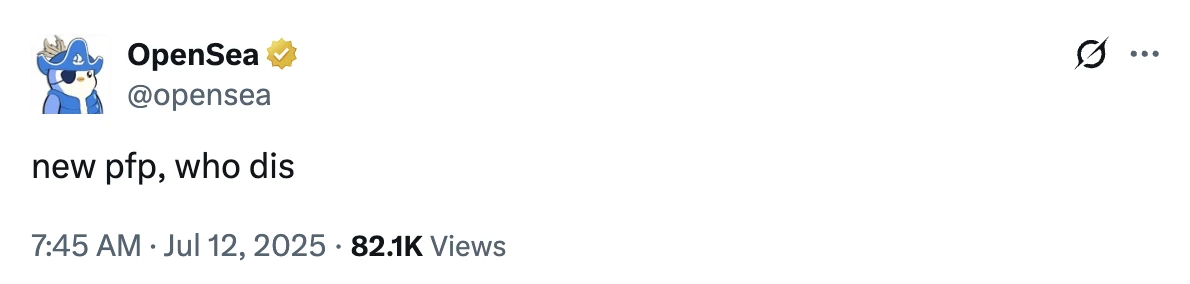  OpneSea官方X账号更换“蠢企鹅”主题头像引发行业关注