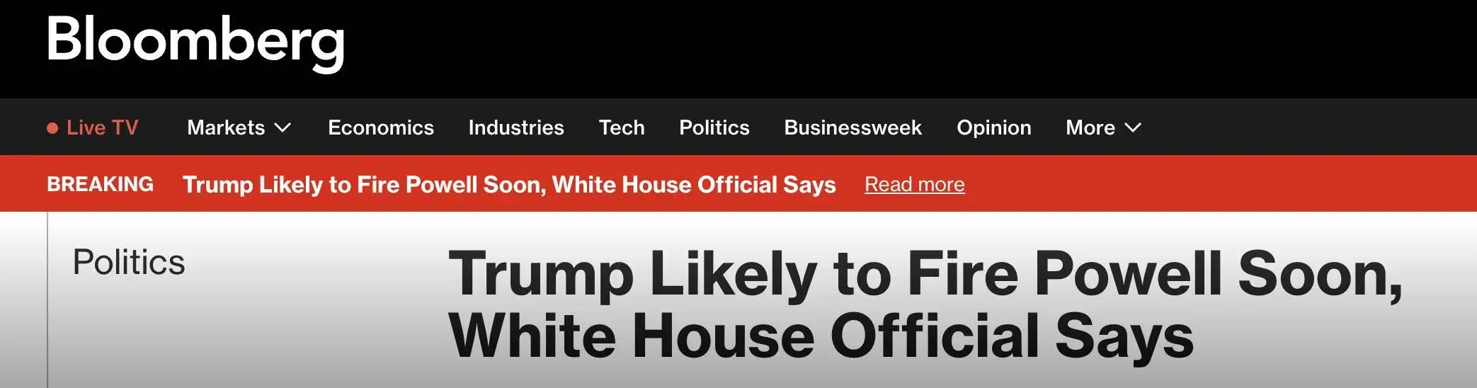  特朗普或计划解除美联储主席鲍威尔职务 白宫官员透露尚无明确时间表