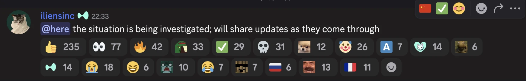  Hyperliquid回应订单系统故障：正在调查处理中