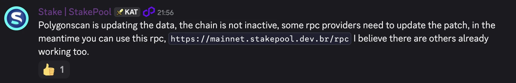  Polygon Labs澄清Polygonscan数据更新情况 强调链运行正常