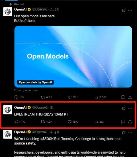  OpenAI宣布直播活动或暗示GPT-5发布
