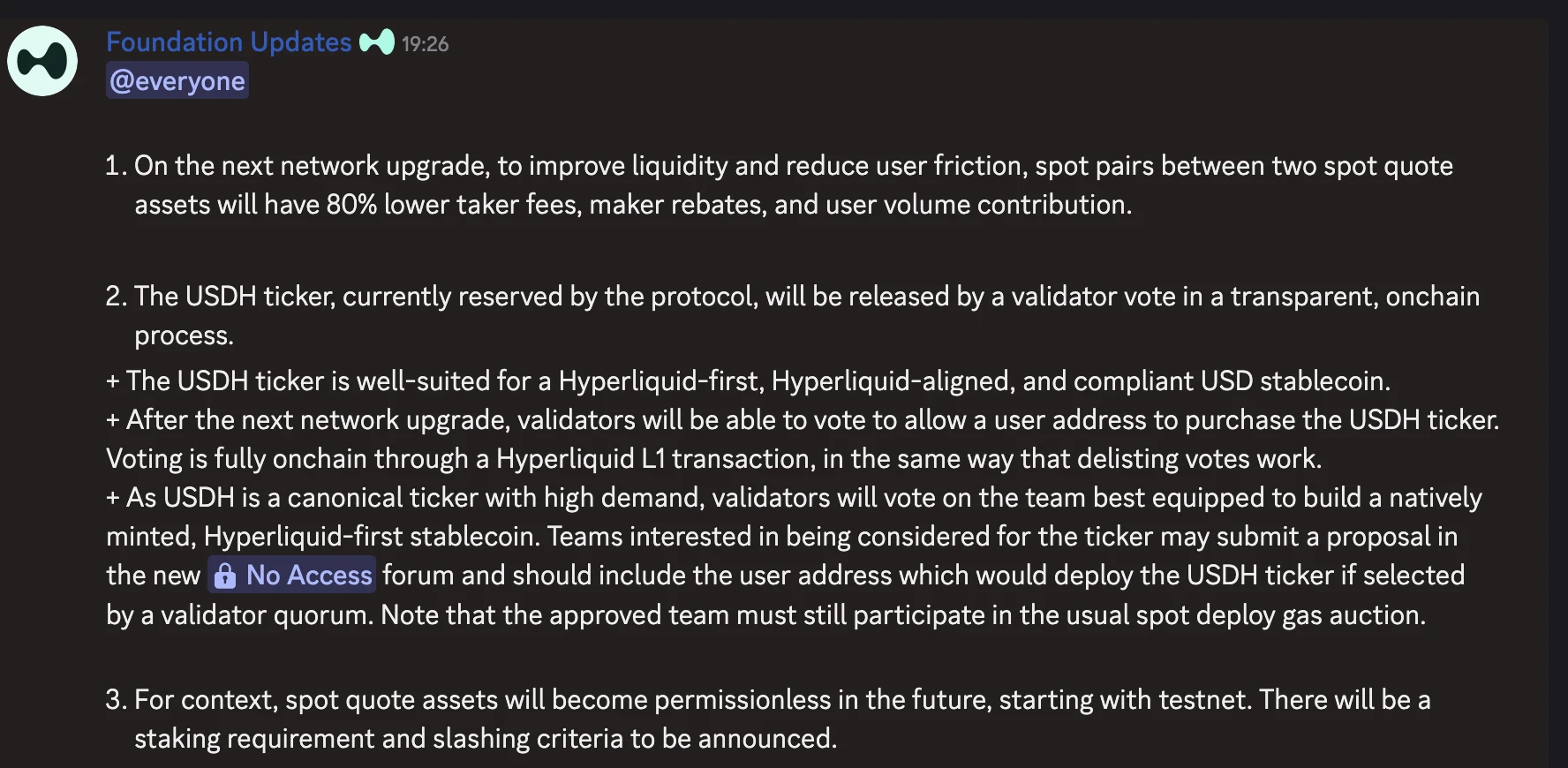  Hyperliquid协议启动USDH代币开放流程，推动合规稳定币发展