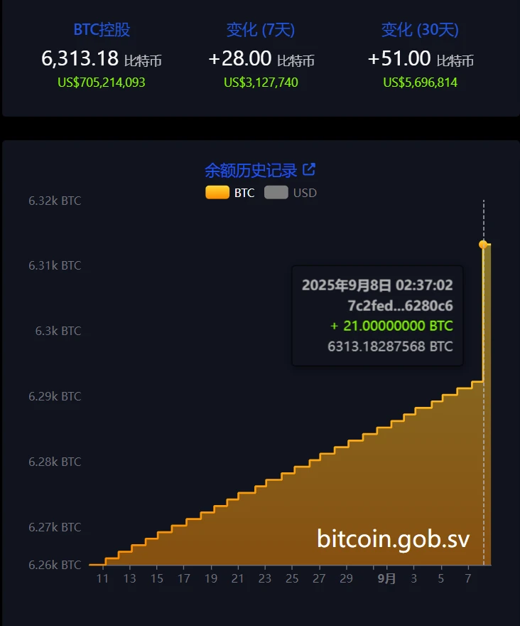  萨尔瓦多增持比特币纪念法案实施四周